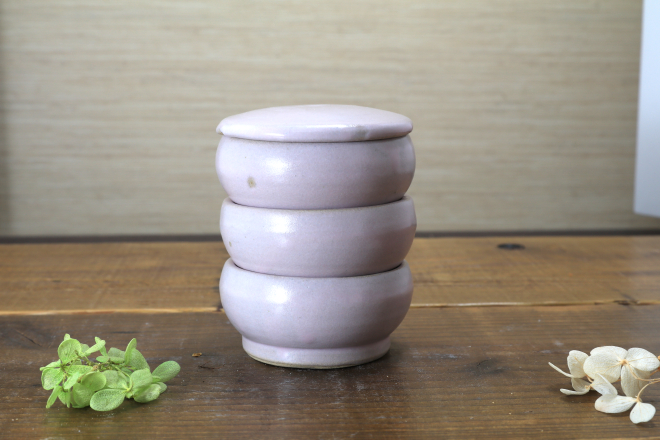 陶器　三段重箱　ミニ