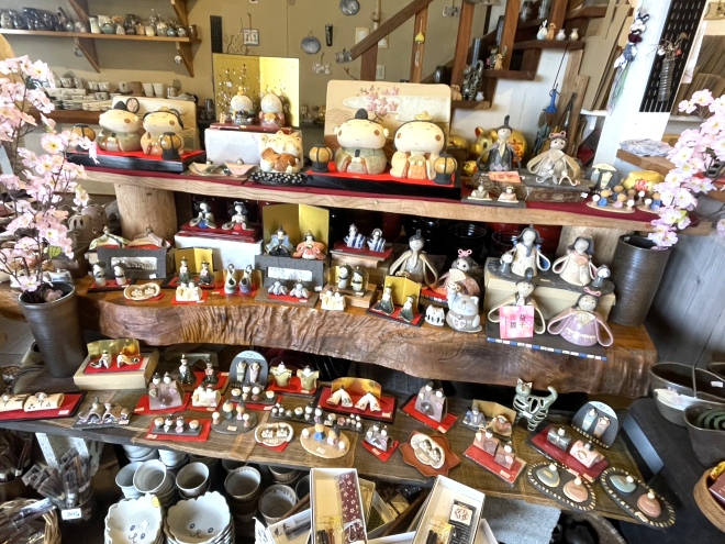 陶器のひな人形 陶雛 雛人形 益子 陶器 焼き物 雛祭り