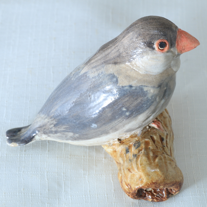 文鳥 小鳥 置物 陶器 オーダーメイド