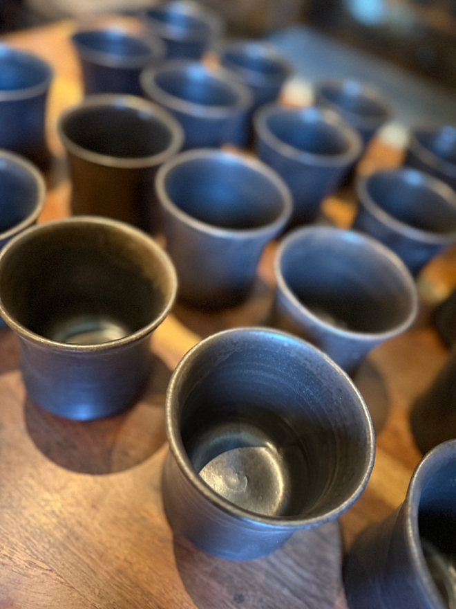 オーダーメイド　オーダー　特注　オリジナル　カップ　益子焼　陶器　よこやま　窯元よこやま　ロゴ　名入れ　ネーム