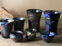 マグカップ　フリーカップ　カップ　冷酒　益子焼　陶器　横山唯一　贈答　贈答品　一点もの
