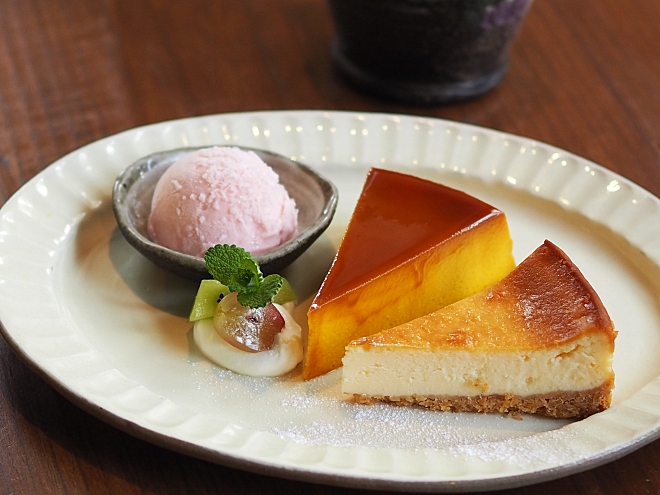 チーズケーキ　益子　スイーツ　　自家製　プリン　かぼちゃプリン　カフェ