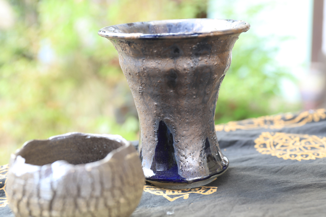 益子陶器市 益子焼 植木鉢 陶器鉢 作家鉢 新作 コーデックス 塊根植物