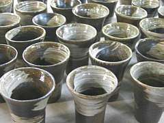 陶器　ビアカップ　ビールコップ　オリジナル
