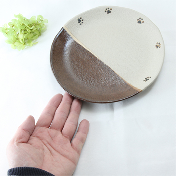 益子焼 炭化焼シリーズ  ワンプレート皿 ピザ皿　約26.5cm 単品1枚